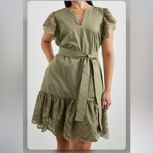 NWT Rails Darlene Canteen Eyelet Dress Size XS